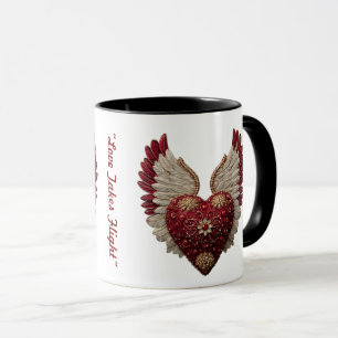 "Crimson Love Wings" Mug