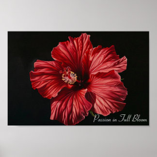 Crimson Majesty: The Bold Hibiscus Poster