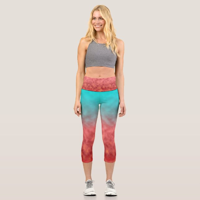 Crimson Mirage Capri Leggings (Front)