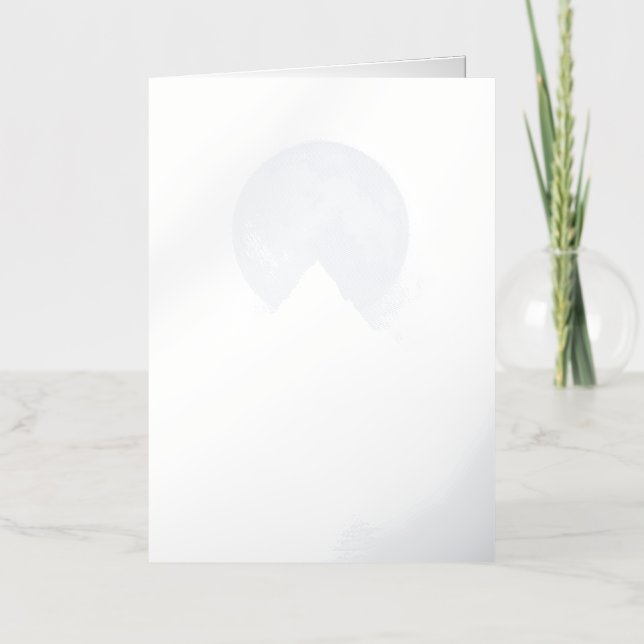 Crimson Moonrise Greeting Card (Front)