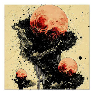 Crimson Moons Ascend Poster
