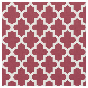 Crimson Moroccan Print Fabric