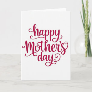 Crimson Mothers Day Script Card