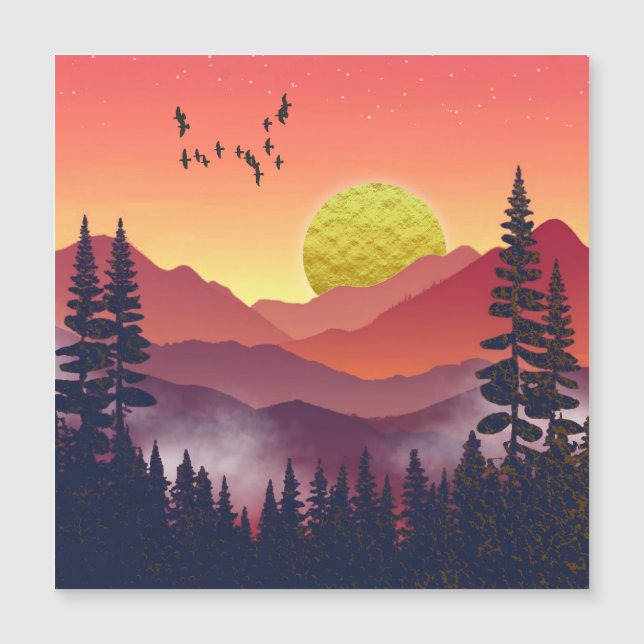 Crimson Mountains Landscape (Front)