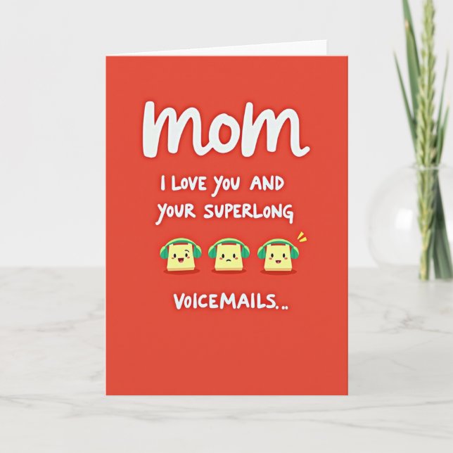 Crimson Mum Audio Message Card (Front)