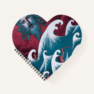 Crimson Neptune Oil Painting Notebook