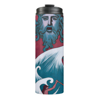 Crimson Neptune Oil Painting Thermal Tumbler