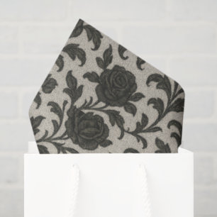 Crimson Nocturne Bloom Victorian  Tissue Paper