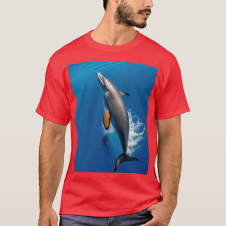 "Crimson Ocean: Dolphin Delight Tee" T-Shirt