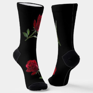 Crimson on Ebony: The Single Red Rose, Socks