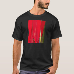 Crimson Petal Symphony: A Red Design Masterpiece T-Shirt