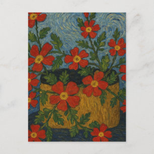 Crimson Phlox Greeting Postcard