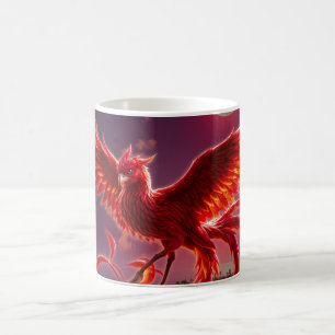 Crimson Phoenix of the Moonlit Tide. Coffee Mug