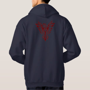Crimson Phoenix Rising for Hope and Positivity Hoodie