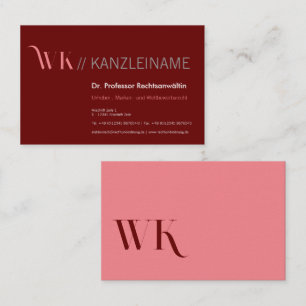 Crimson Pink and Cool Business Card