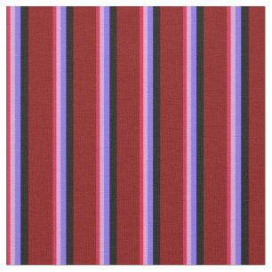 Crimson, Plum, Medium Slate Blue, Black & Maroon Fabric