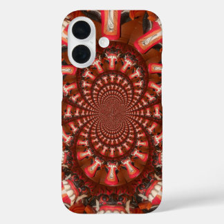 Crimson Pulse | Kaleidoscope Tongue Abstract Art   iPhone 16 Case