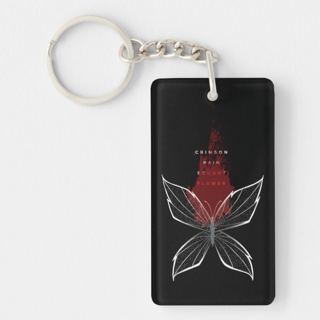 Crimson Rain Sought Flower (eng) Key Ring (Front)