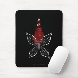 Crimson Rain Sought Flower Wraith Butterfly Mouse Mat