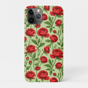 Crimson Ranunculus Bloom ✨ Vibrant Floral Elegance iPhone 11 Pro Case