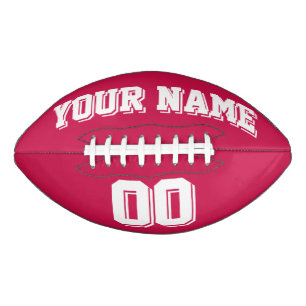 CRIMSON RED AND WHITE Custom Football American Football