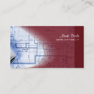 Crimson Red Architect business cards