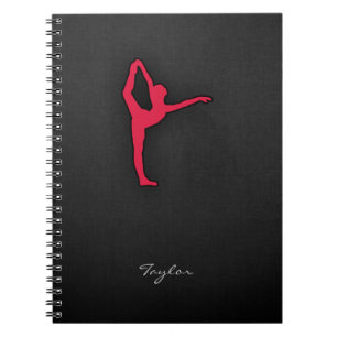 Crimson Red Ballet Dancer Notebook