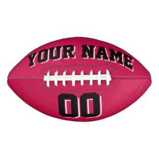 CRIMSON RED BLACK AND WHITE Custom Football American Football