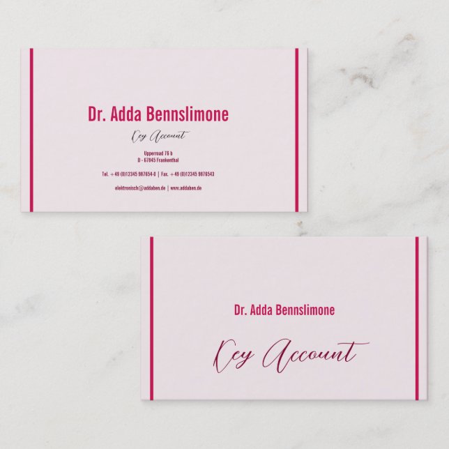 Crimson Red Business Card (Front/Back)
