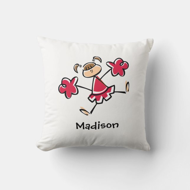 Crimson Red Cheerleader Cushion (Front)