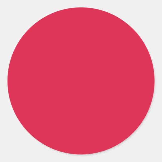Crimson Red Custom Circle Sticker (Front)
