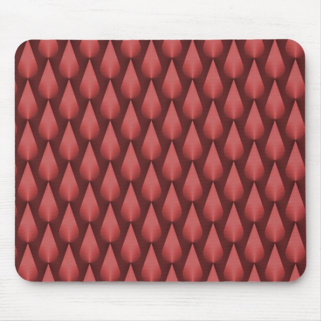 Crimson Red Dazzling Raindrops Mousepad (Front)