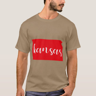 Crimson Red Kansas KS State T-Shirt
