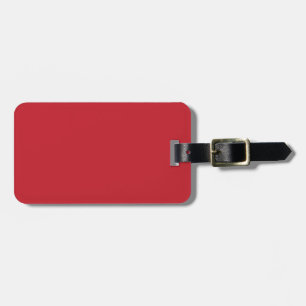 Crimson Red Pattern. Chic Fashion Colour Trend Luggage Tag