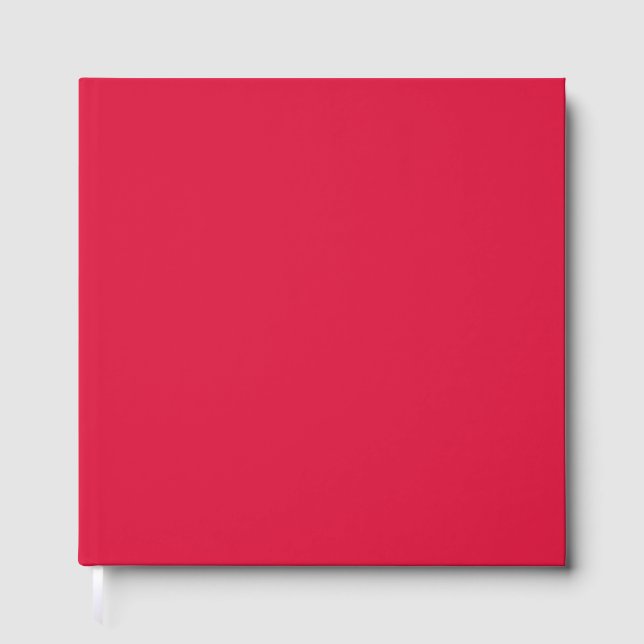 Crimson Red Personalised Guest Book (Front)
