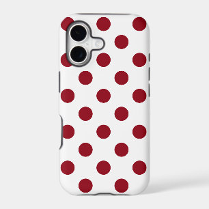 Crimson Red Polka Dots Circles