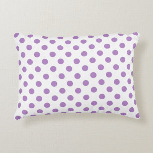 Crimson Red Polka Dots Circles Decorative Cushion