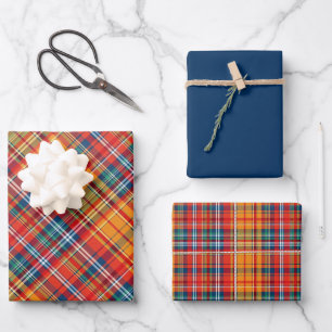 Crimson Red, Scarlet, Pumpkin Orange, Amber... Wrapping Paper Sheet