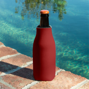 Crimson Red Solid Colour Bottle Cooler