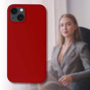 Crimson Red Solid Colour Classic Elegant iPhone 13 Case