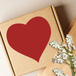 Crimson Red Solid Colour | Classic | Elegant Heart Sticker<br><div class="desc">Crimson Red Solid Colour | Classic | Elegant | Trendy | Stylish | Gift</div>