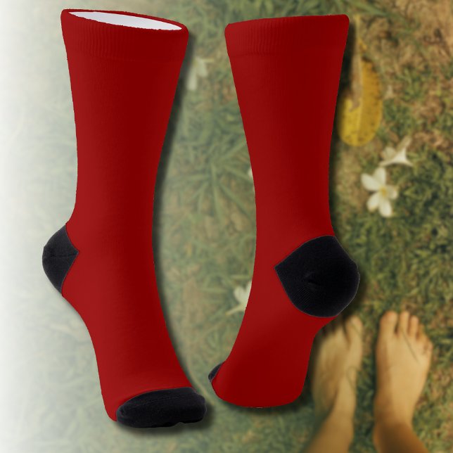 Crimson Red Solid Colour | Classic | Elegant Socks (Creator Uploaded)