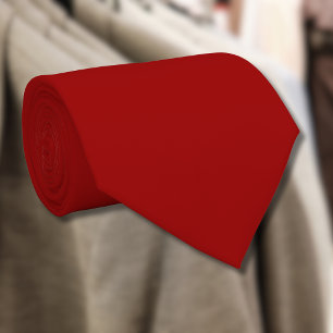 Crimson Red Solid Colour Classic Elegant Tie
