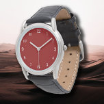 Crimson Red Solid Colour | Classic | Elegant Watch<br><div class="desc">Crimson Red Solid Colour | Classic | Elegant | Trendy | Stylish | Gift</div>