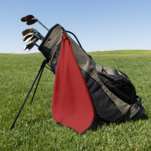 Crimson Red Solid Colour Golf Towel