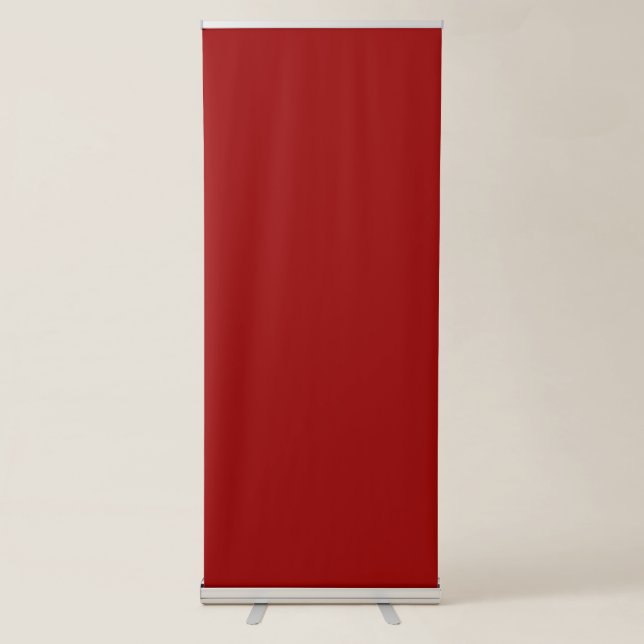 Crimson Red Solid Colour Retractable Banner (Front)