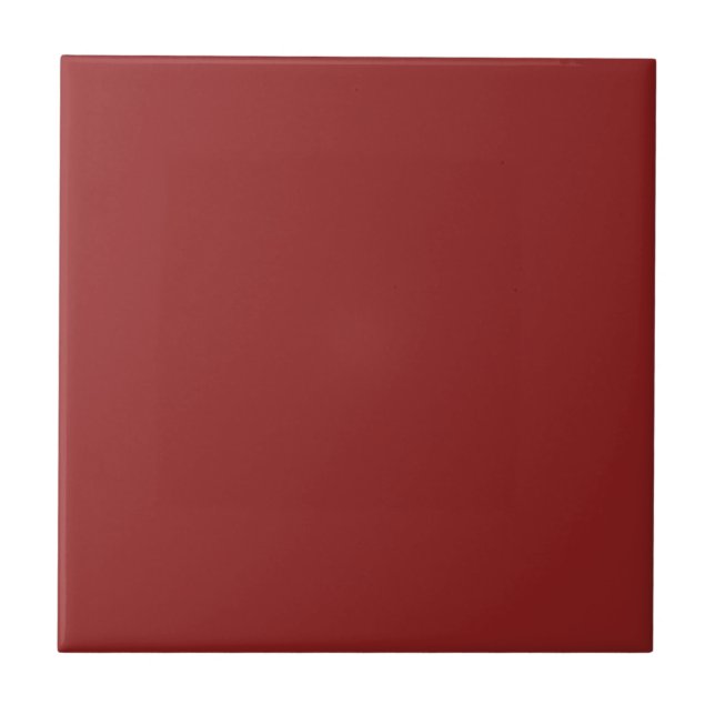 Crimson Red Solid Colour Tile (Front)