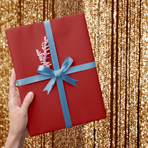 Crimson Red Solid Colour Wrapping Paper
