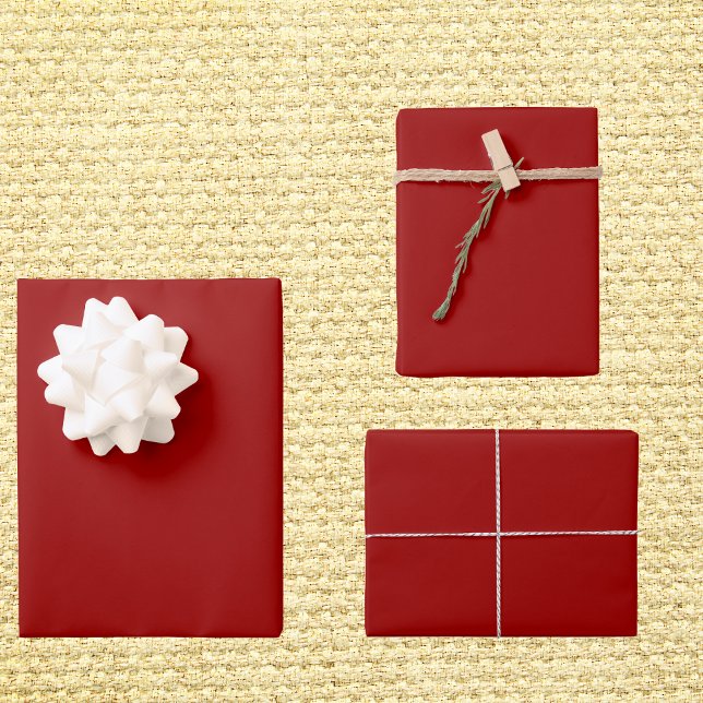 Crimson Red Solid Colour Wrapping Paper Sheet (Creator Uploaded)