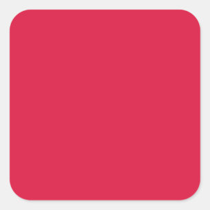 Crimson Red Square Sticker – Customisable